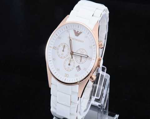 montre armani blanche